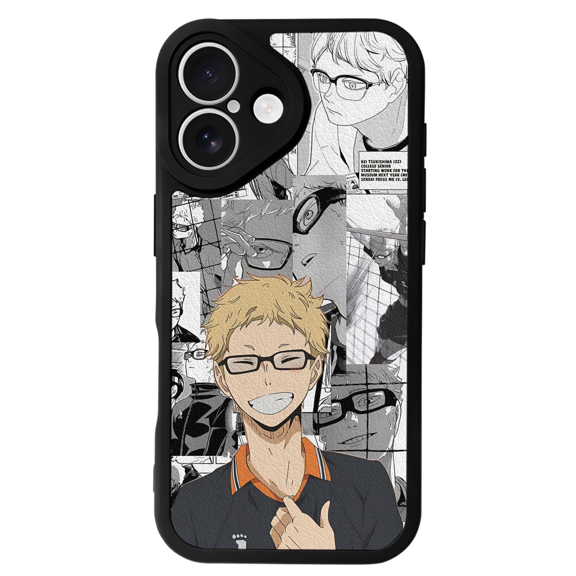 （画像用） ハイキュー!! Haikyu!! 【iPhone 16シリーズ対応】シリコンスマホケース（レザー調） 材質：シリコン